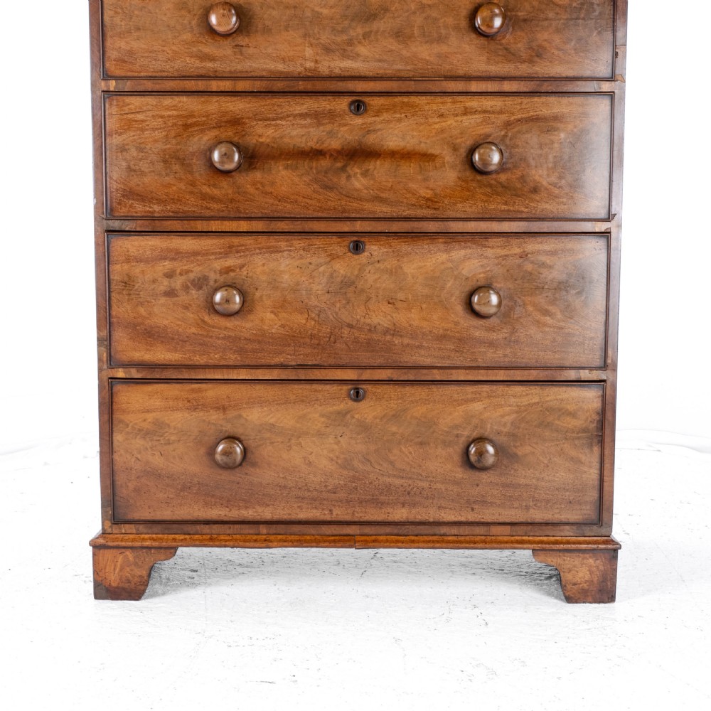Victorian Mahogany Tall Straight Front Chest of Drawers C1860 (Tallboy) View VI