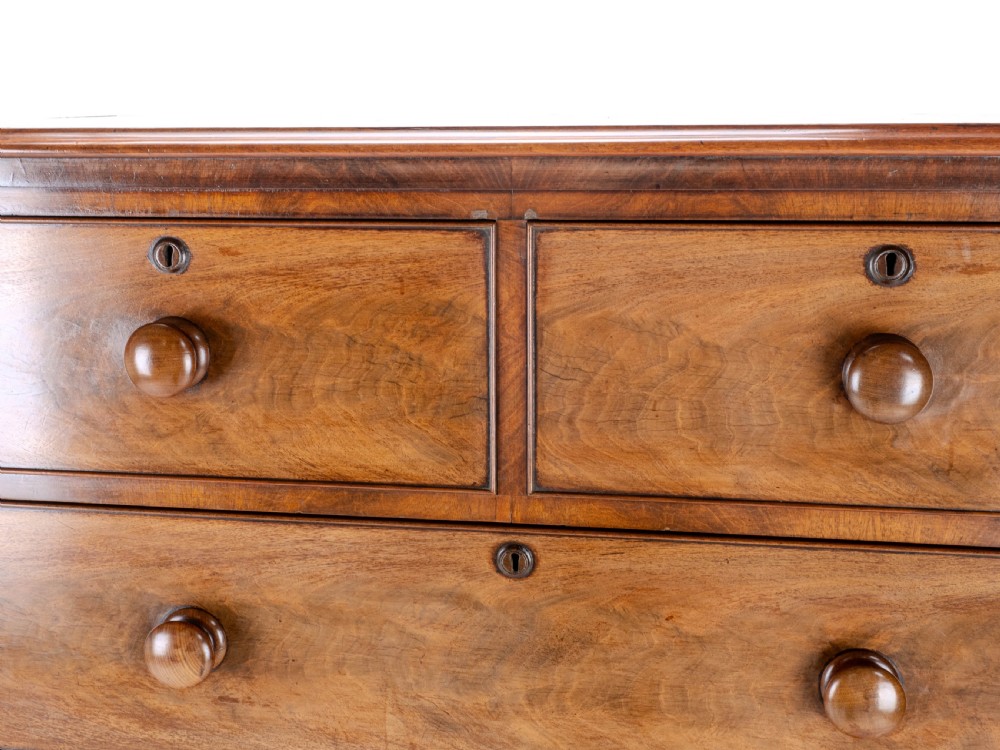 Victorian Mahogany Tall Straight Front Chest of Drawers C1860 (Tallboy) View VII