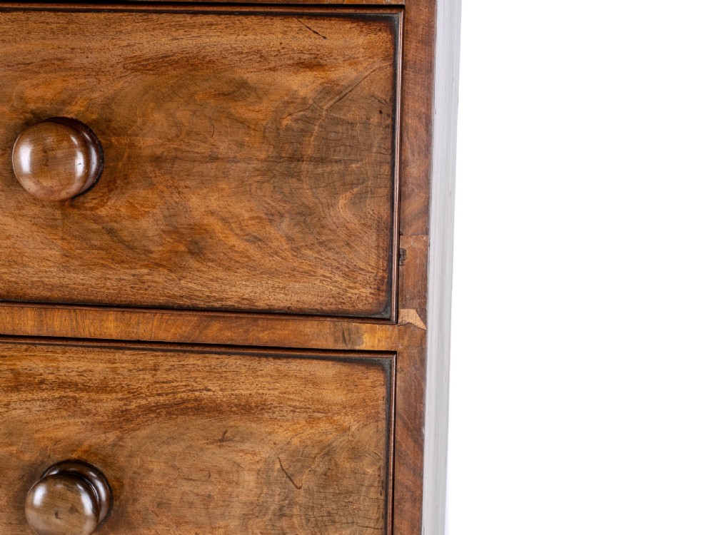 Victorian Mahogany Tall Straight Front Chest of Drawers C1860 (Tallboy) View XIV