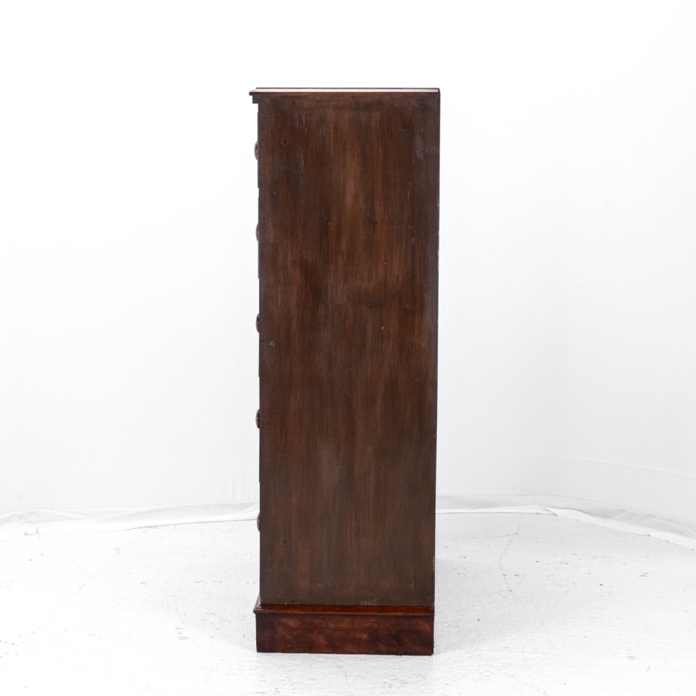 Victorian Mahogany Tall Straight Front Chest of Drawers C1860 (Tallboy) View XV