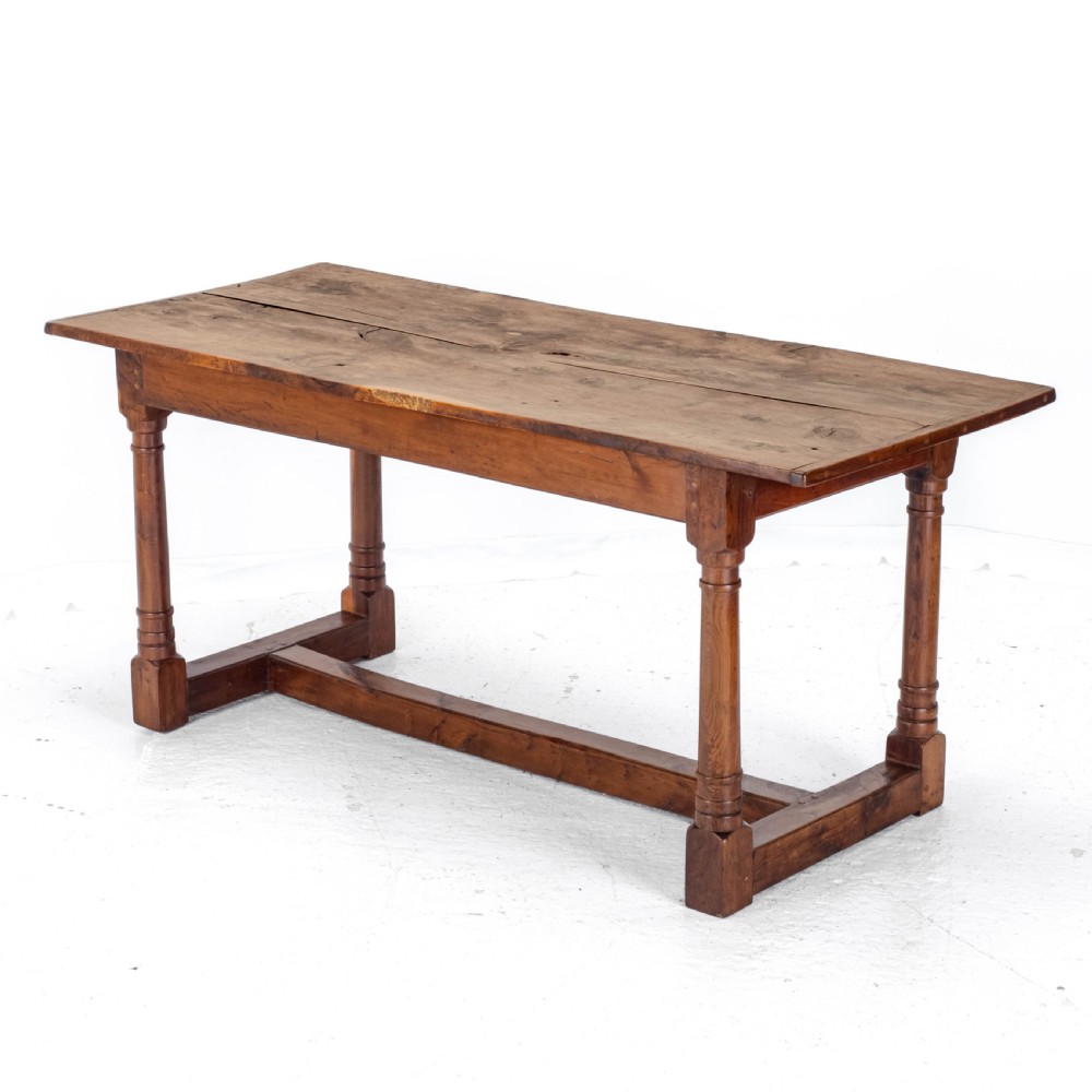 Yew Wood C17th Style Country Refectory Dining Table