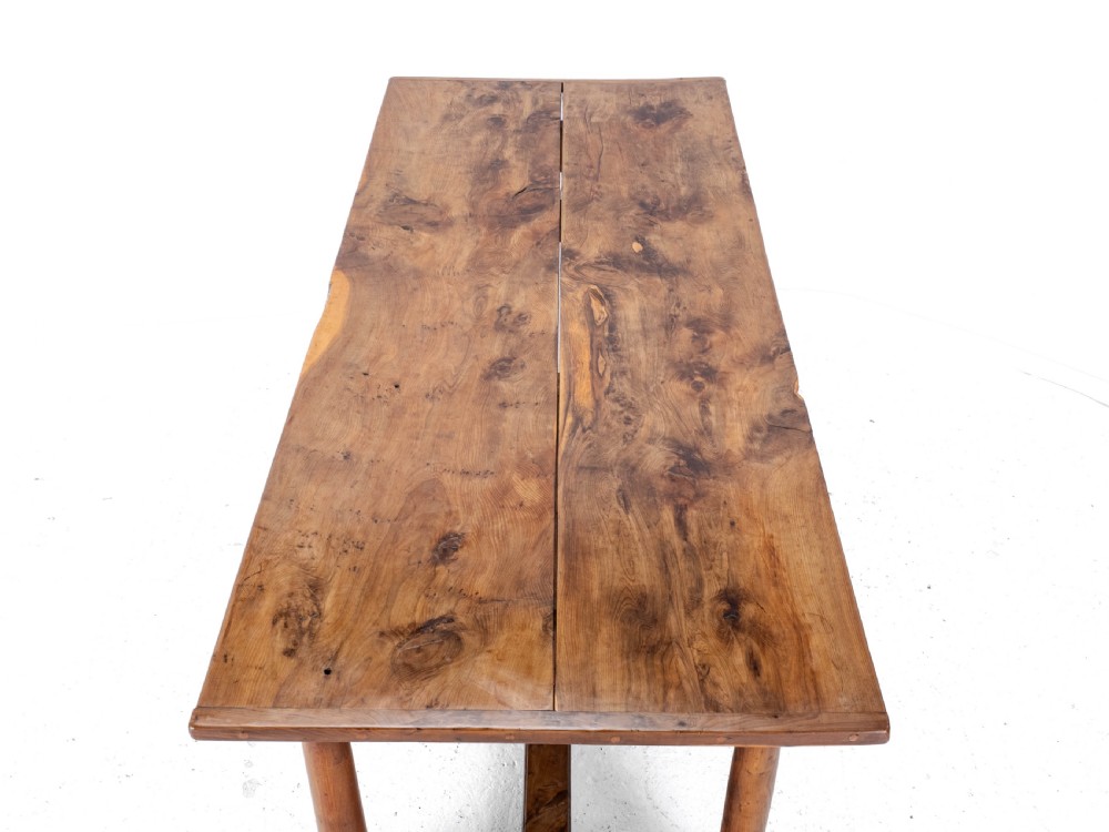 Yew Wood C17th Style Country Refectory Dining Table View III