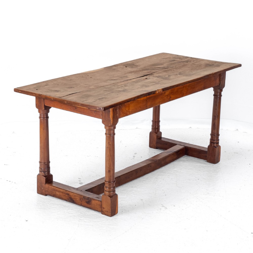 Yew Wood C17th Style Country Refectory Dining Table View IV