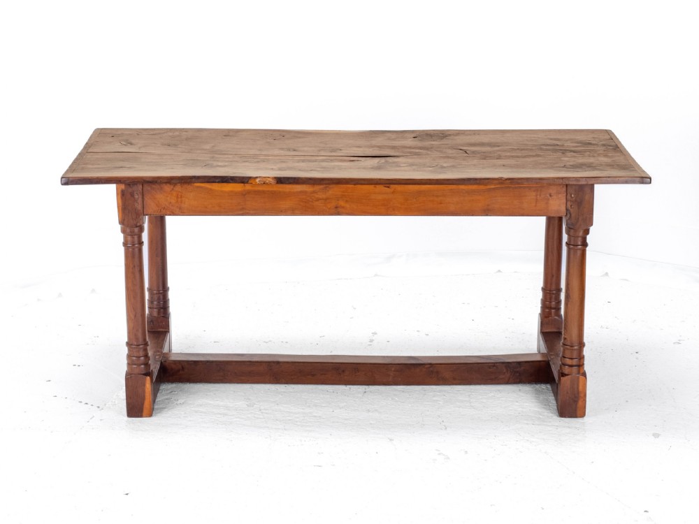 Yew Wood C17th Style Country Refectory Dining Table View VIII