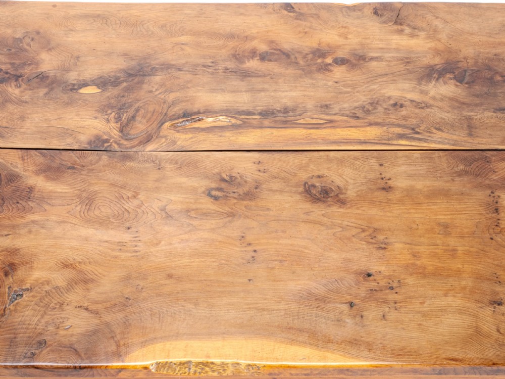 Yew Wood C17th Style Country Refectory Dining Table View XVI