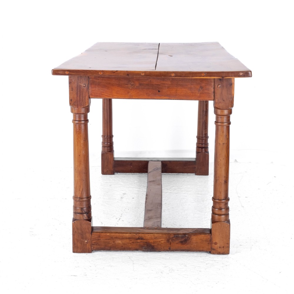 Yew Wood C17th Style Country Refectory Dining Table View XXIII