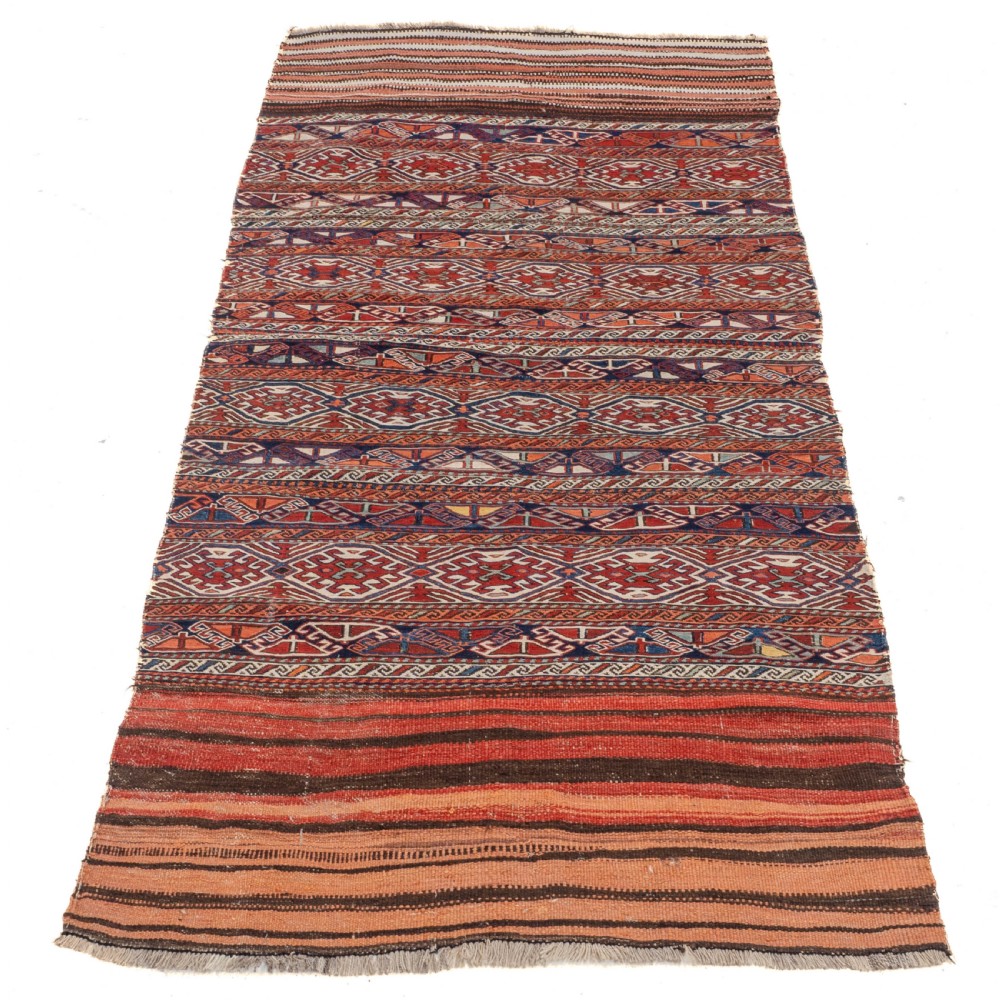 Kurdish Persian Flat Weave Northwest Rug 8'x3'10
