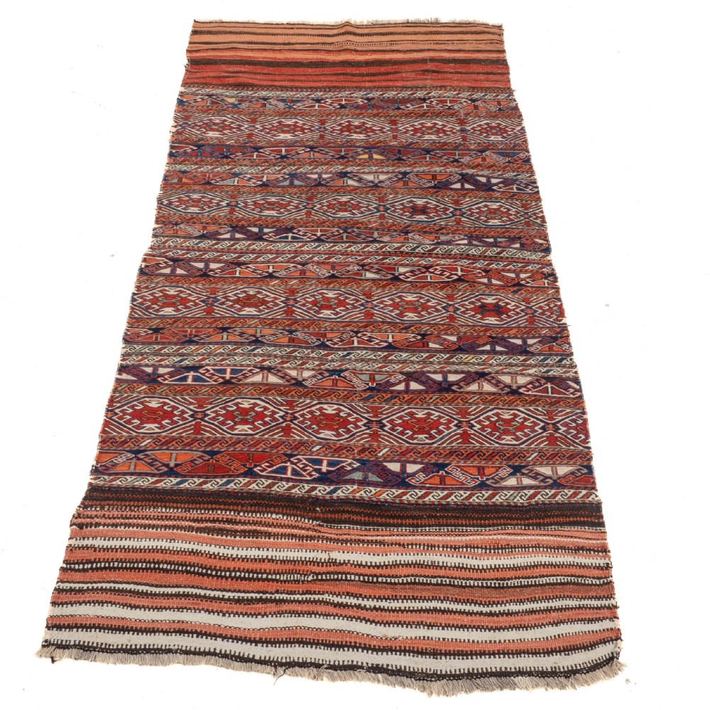 Kurdish Persian Flat Weave Northwest Rug 8'x3'10
