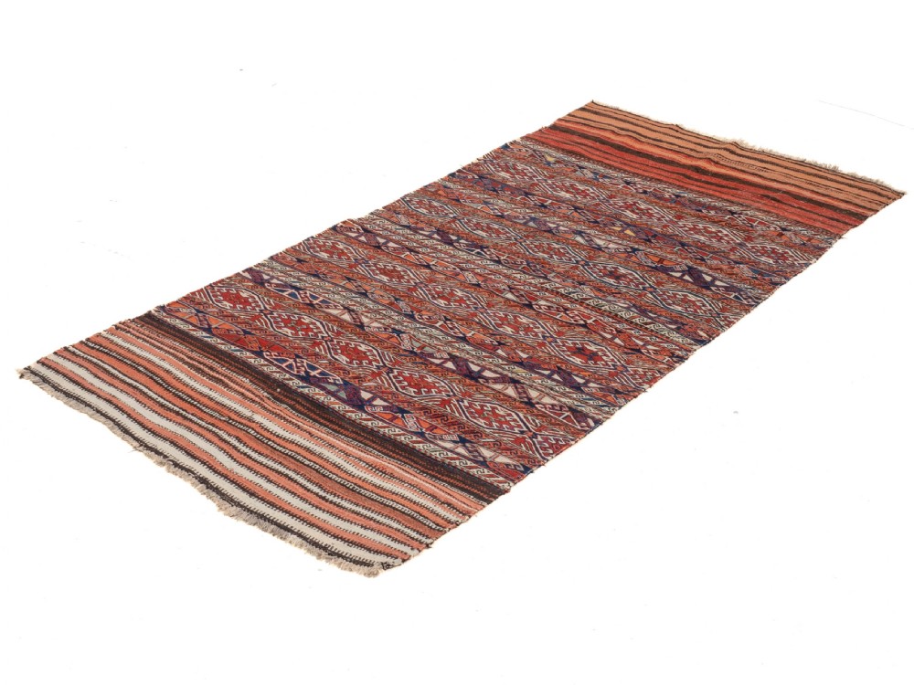 Kurdish Persian Flat Weave Northwest Rug 8'x3'10