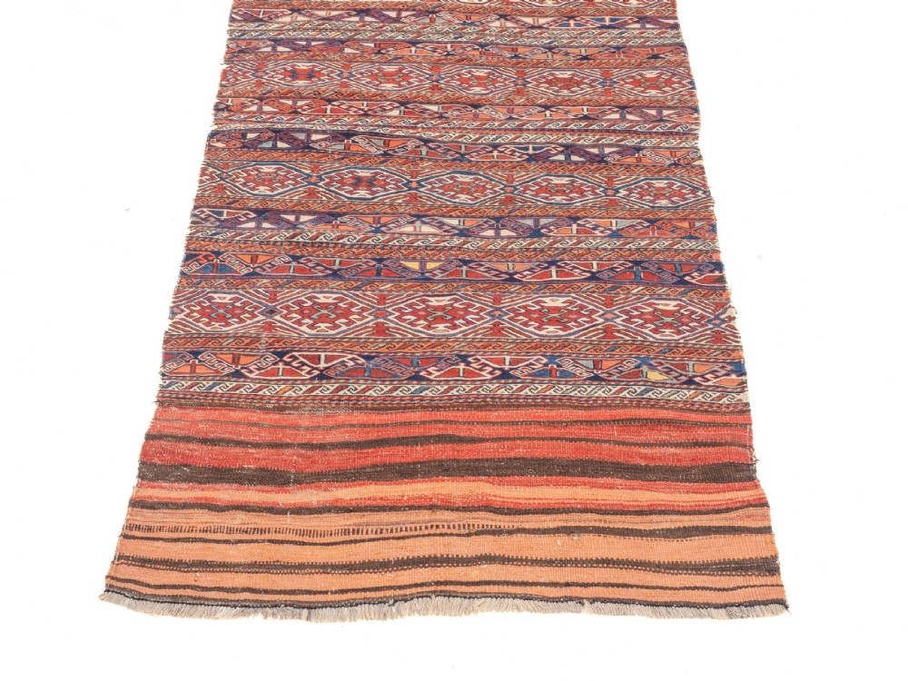 Kurdish Persian Flat Weave Northwest Rug 8'x3'10