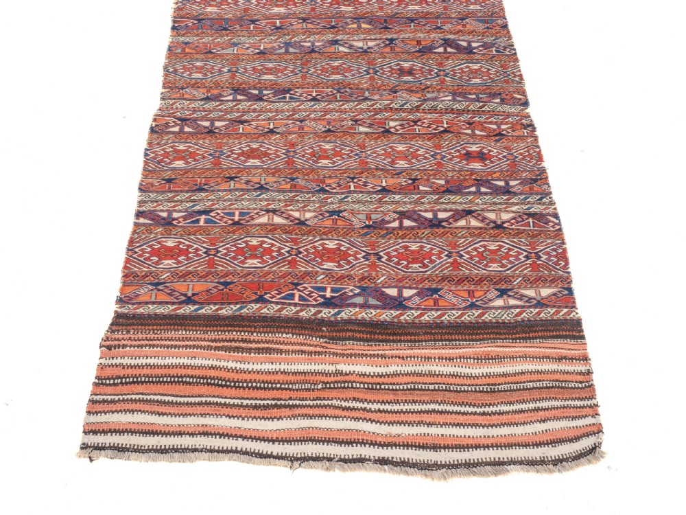 Kurdish Persian Flat Weave Northwest Rug 8'x3'10