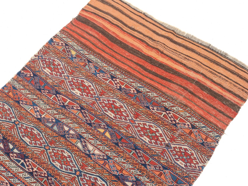 Kurdish Persian Flat Weave Northwest Rug 8'x3'10