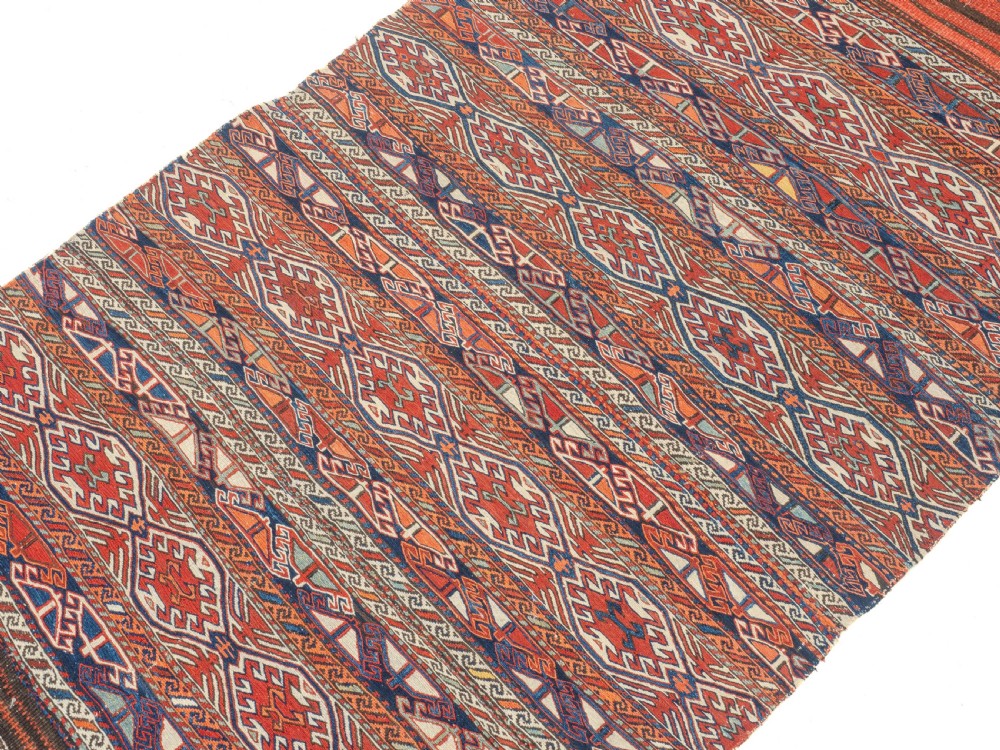 Kurdish Persian Flat Weave Northwest Rug 8'x3'10
