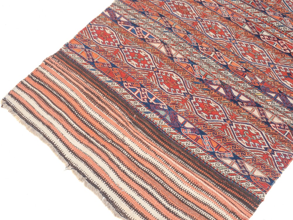 Kurdish Persian Flat Weave Northwest Rug 8'x3'10
