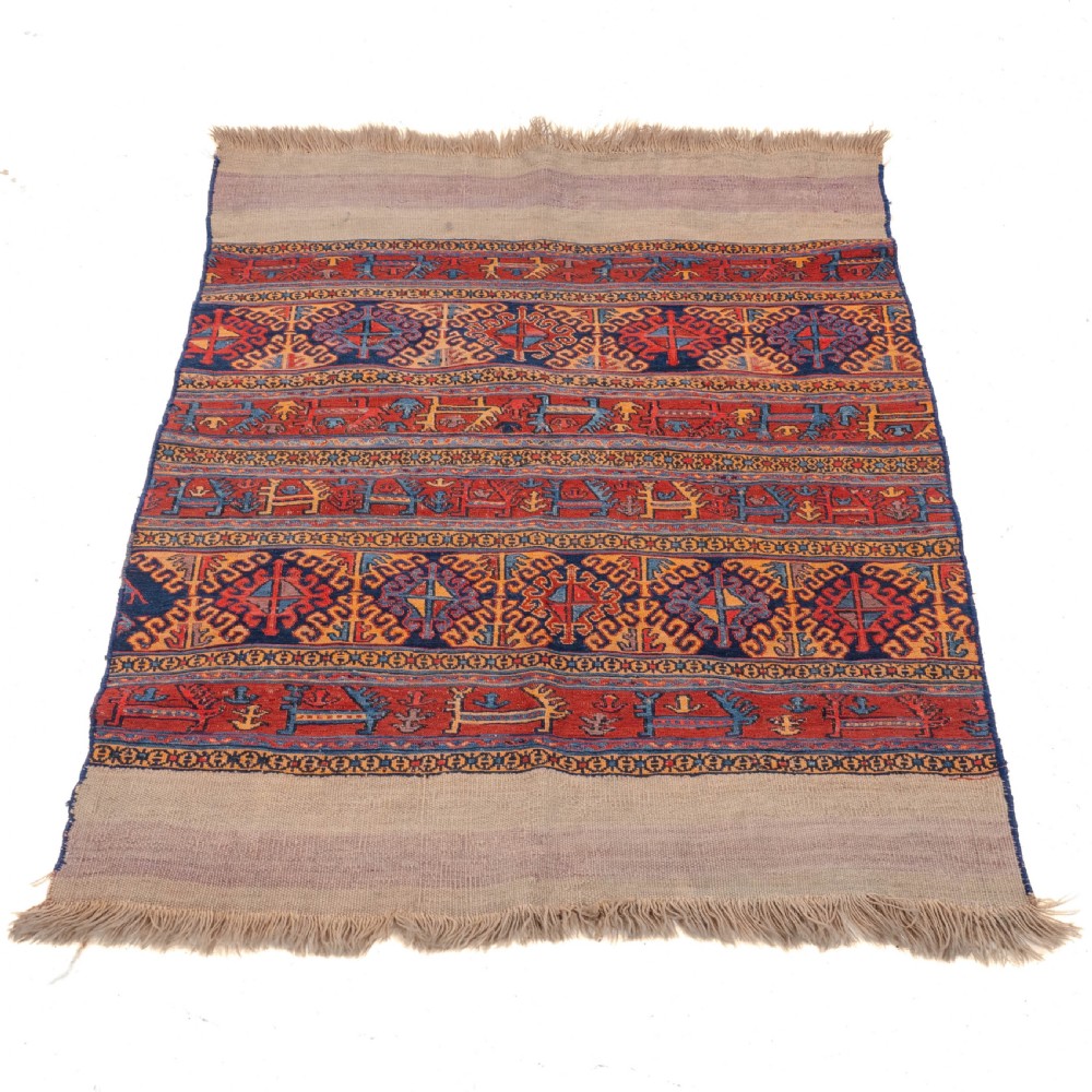 Northwest Persian Soumak Flat Weave Panel/Rug 4'3