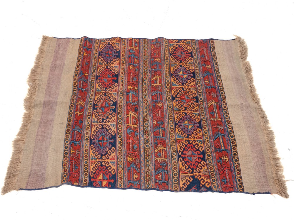 Northwest Persian Soumak Flat Weave Panel/Rug 4'3