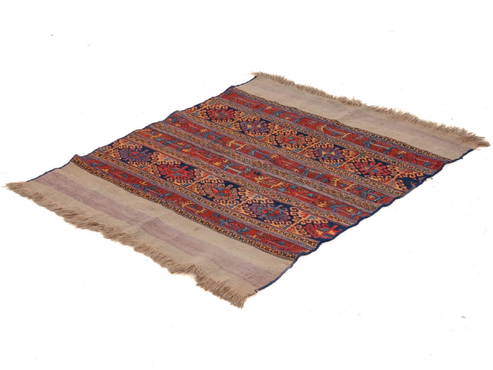 Northwest Persian Soumak Flat Weave Panel/Rug 4'3