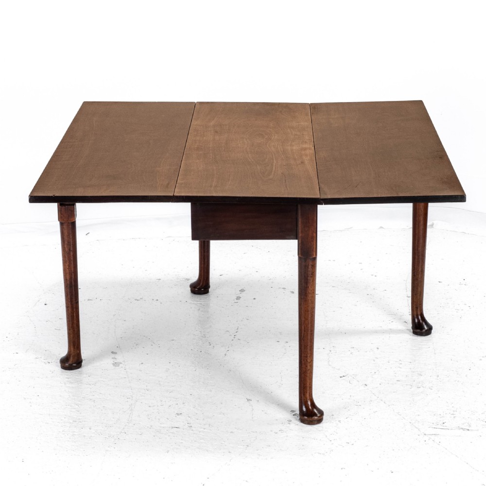 George II Mahogany Drop Leaf Pad Foot Dining Table C1750 (Georgian) View VI