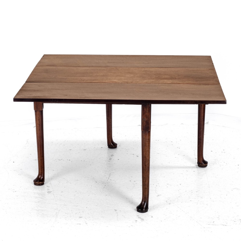 George II Mahogany Drop Leaf Pad Foot Dining Table C1750 (Georgian) View VII