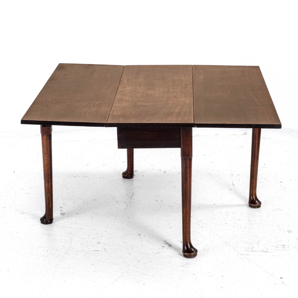 George II Mahogany Drop Leaf Pad Foot Dining Table C1750 (Georgian) View VIII