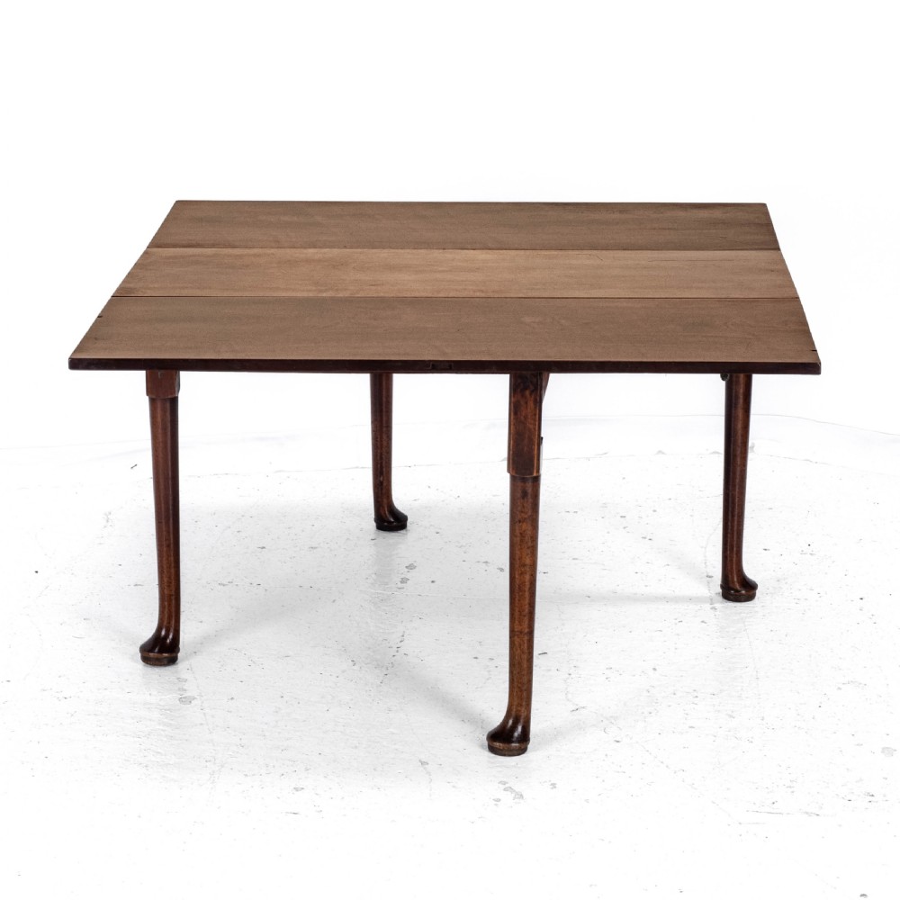 George II Mahogany Drop Leaf Pad Foot Dining Table C1750 (Georgian) View IX