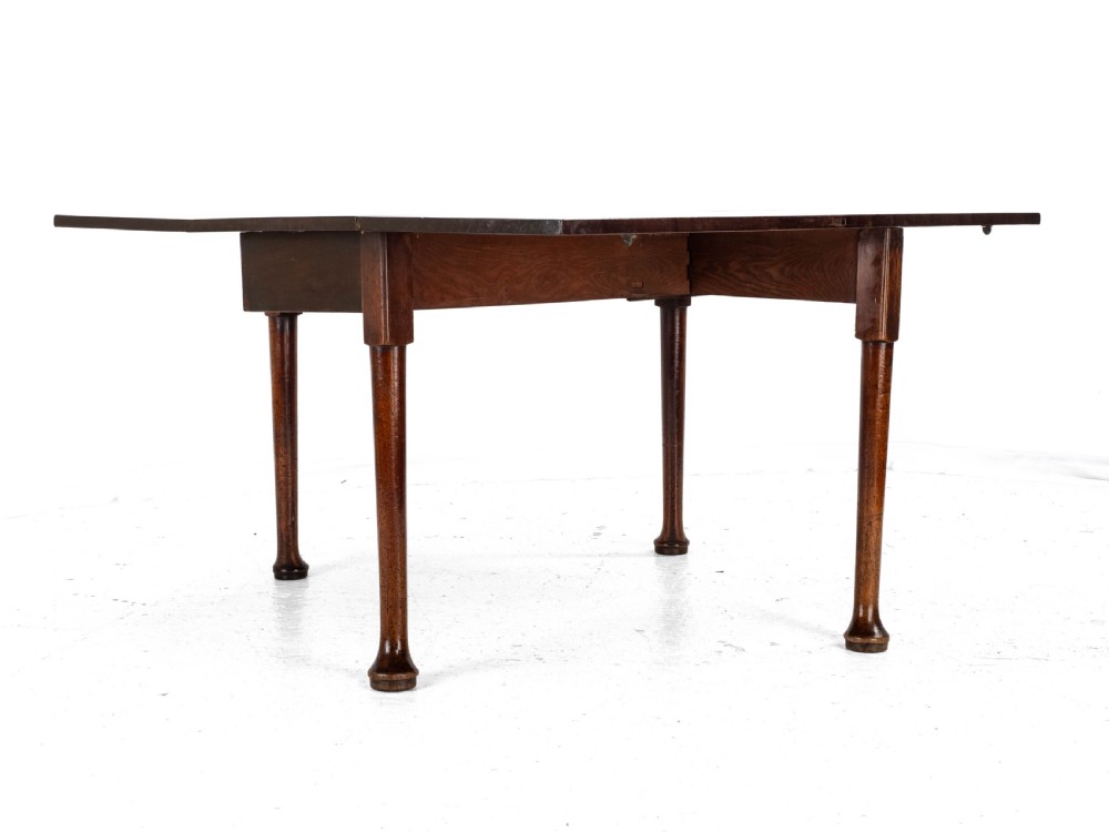 George II Mahogany Drop Leaf Pad Foot Dining Table C1750 (Georgian) View XI