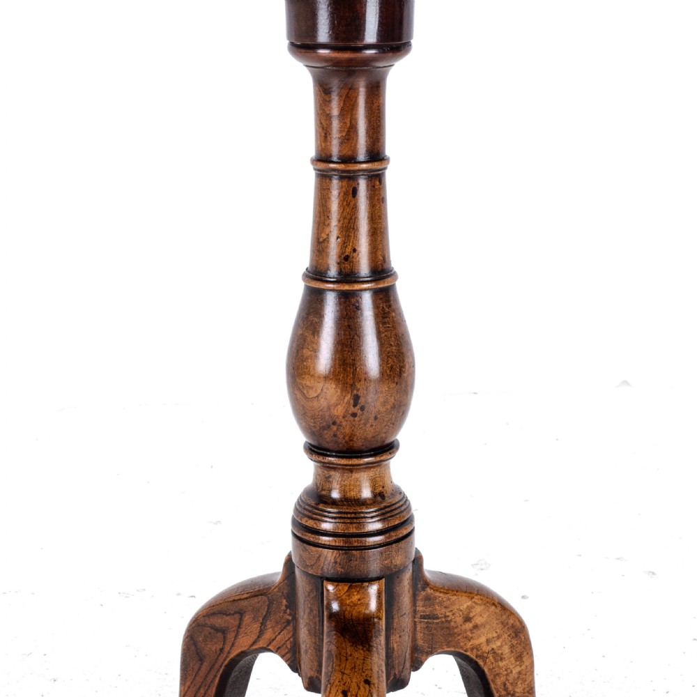 C.18th Burr Elm Tripod Supper Table (Country Georgian George III) View VIII