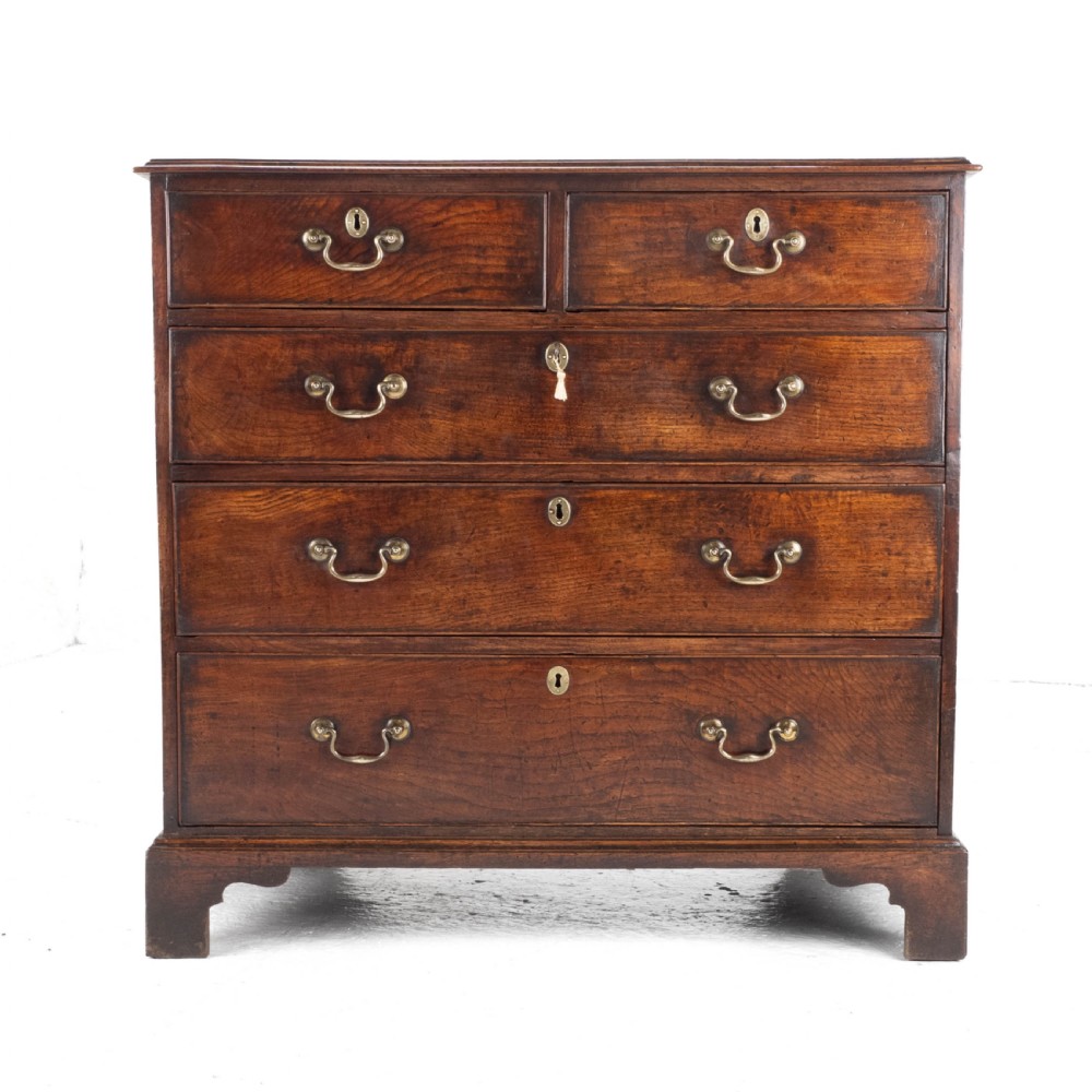 Elm Georgian Chest of Drawers C1760 (George III Country) View II