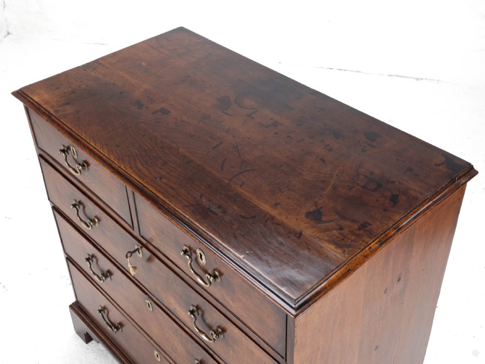 Elm Georgian Chest of Drawers C1760 (George III Country) View XII