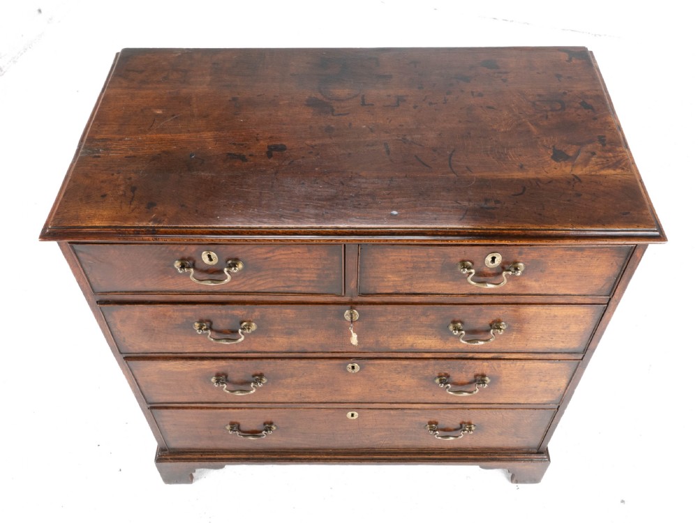 Elm Georgian Chest of Drawers C1760 (George III Country) View XIII