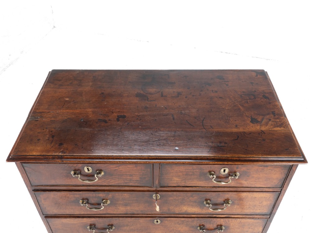 Elm Georgian Chest of Drawers C1760 (George III Country) View XIV