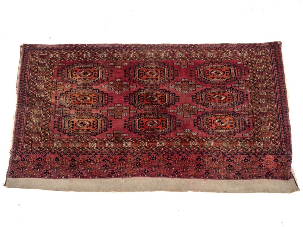 C.19th Pair of Tekke Chuvals Turkmen Rugs 3' x 5'1