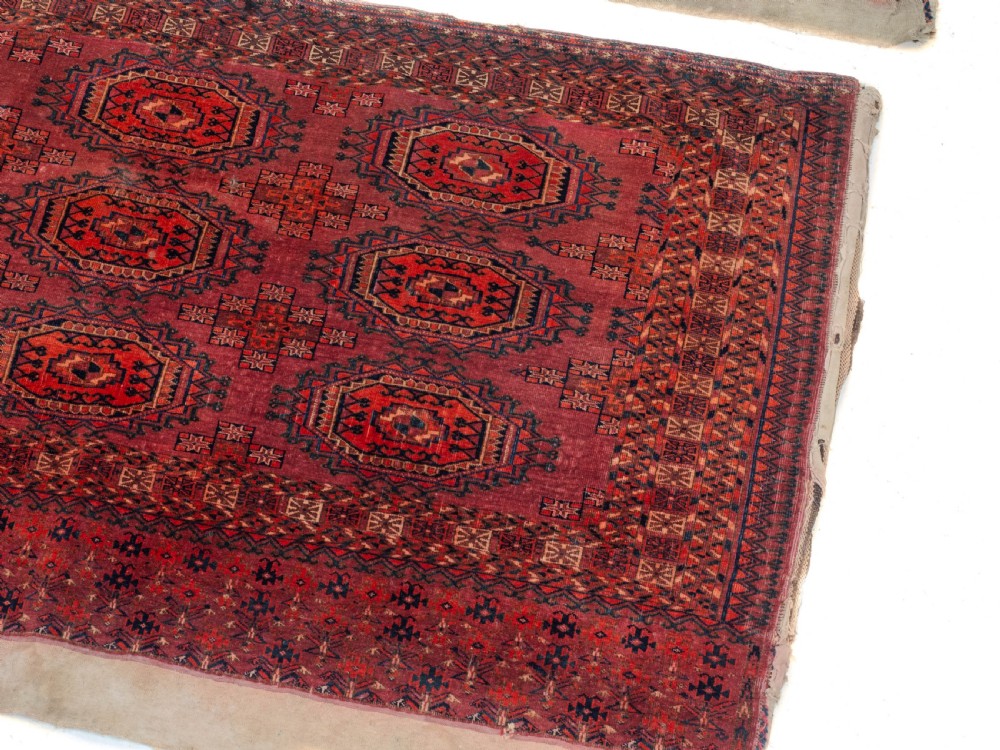 C.19th Pair of Tekke Chuvals Turkmen Rugs 3' x 5'1