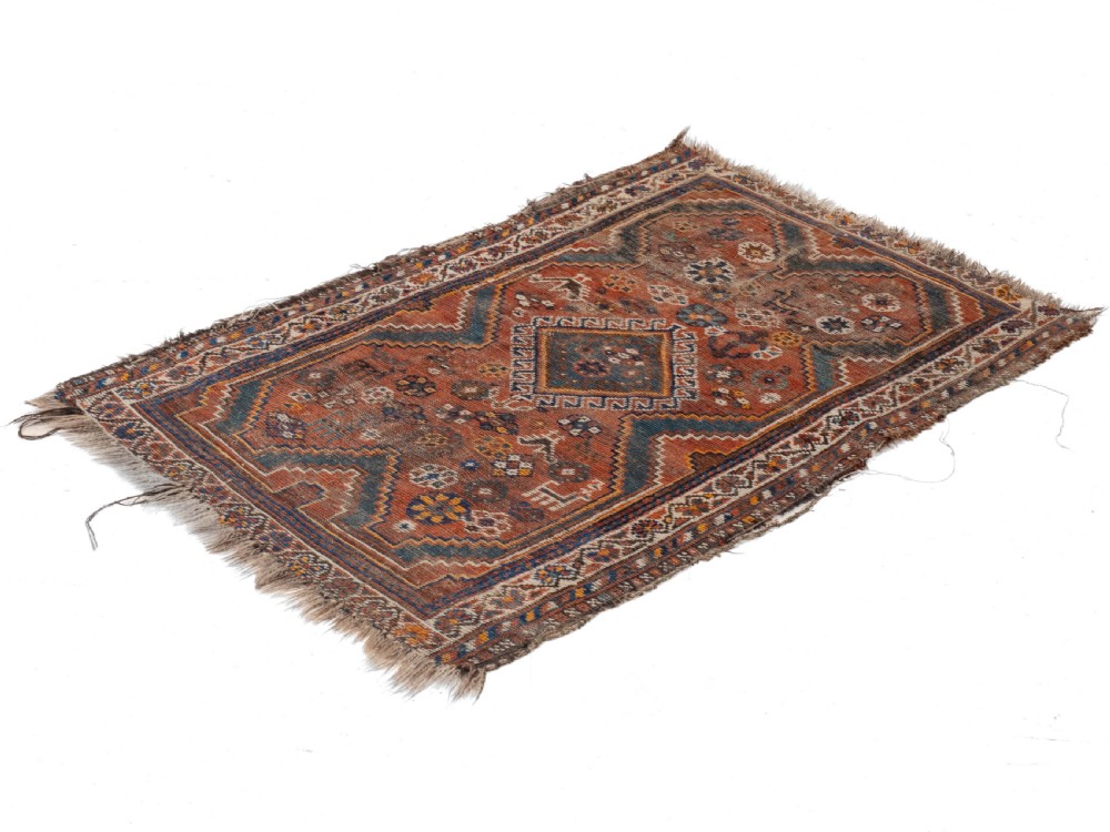 Antique Kazak Caucasian Rug Late C19th 4'2