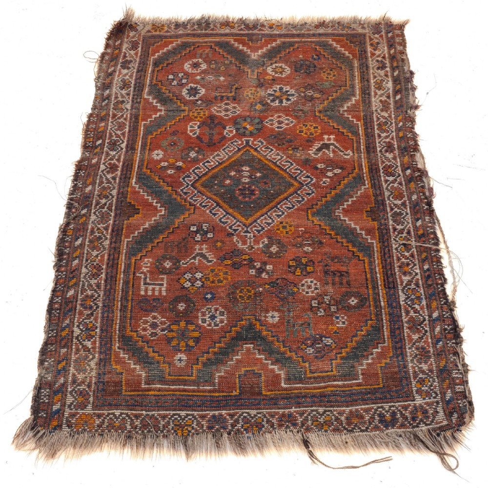 Antique Kazak Caucasian Rug Late C19th 4'2