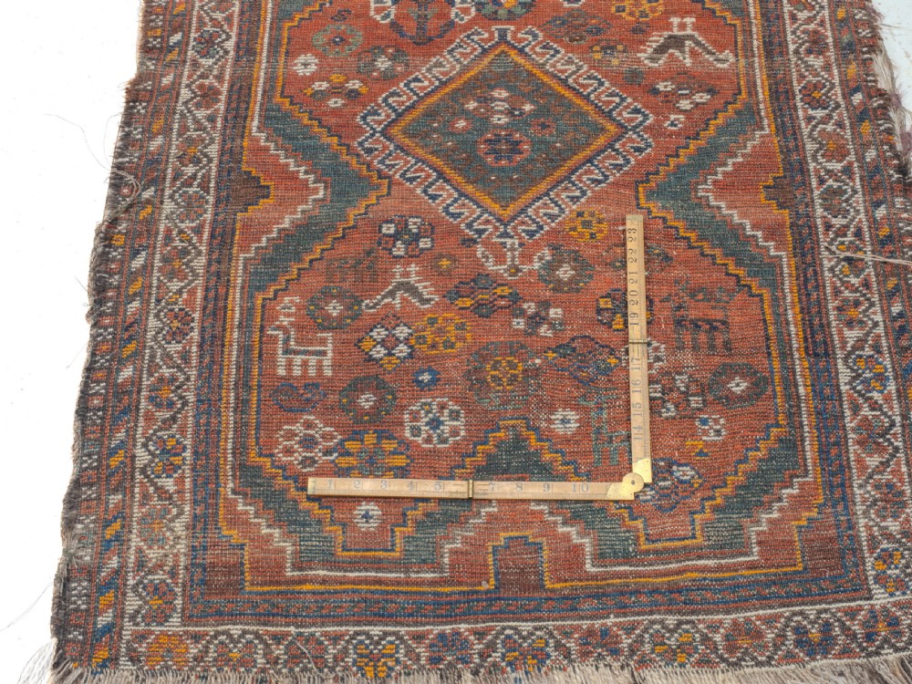 Antique Kazak Caucasian Rug Late C19th 4'2