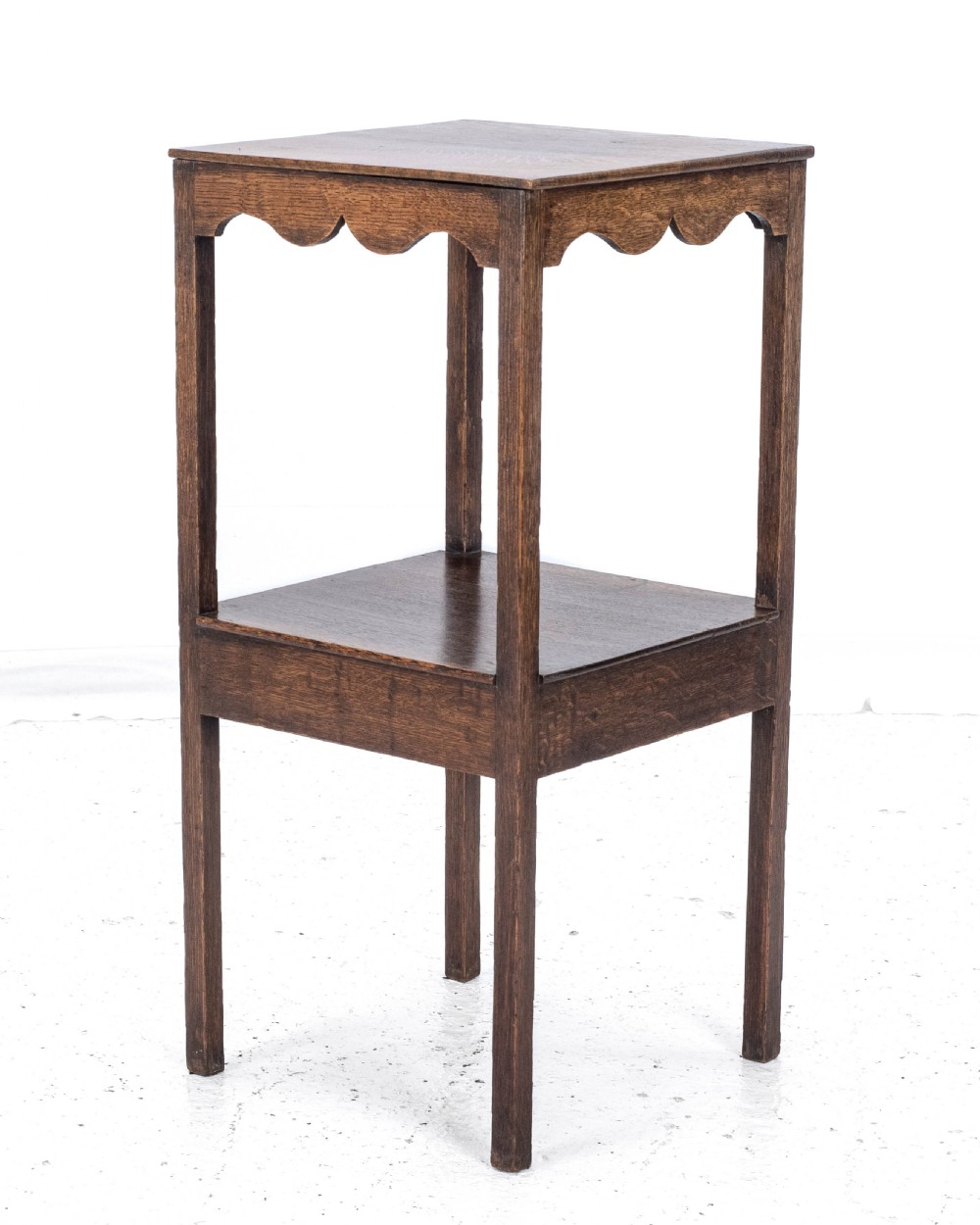Georgian Oak Side Table with Shelf / Stand Early C.19th (Country George III)
