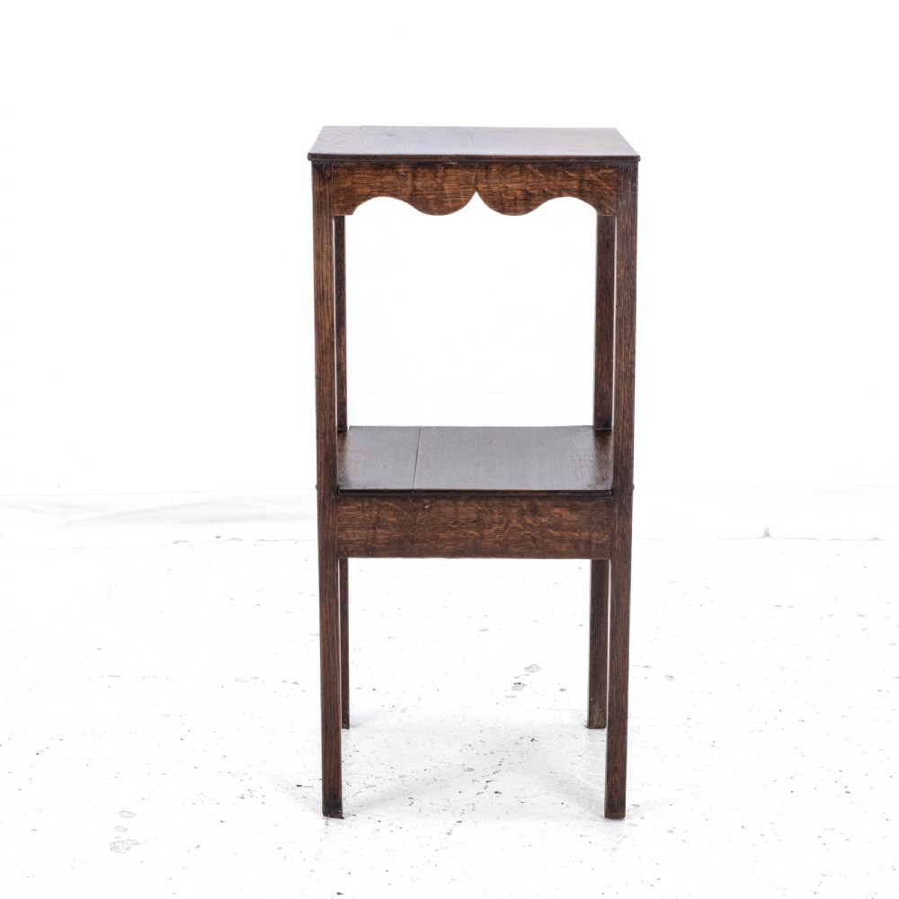 Georgian Oak Side Table with Shelf / Stand Early C.19th (Country George III) View IV
