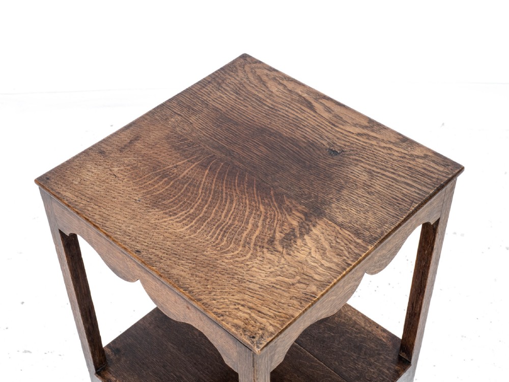 Georgian Oak Side Table with Shelf / Stand Early C.19th (Country George III) View IX
