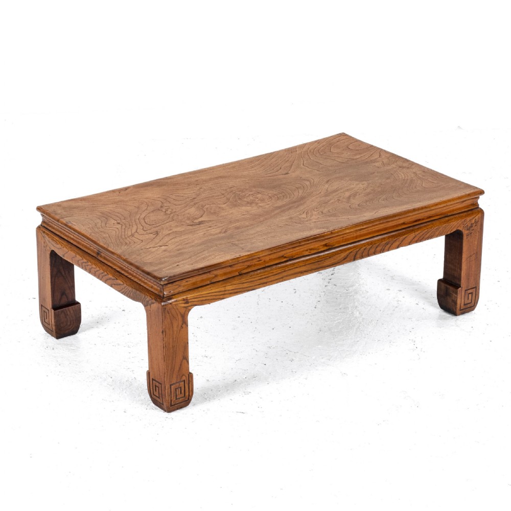 Chinese Elm Kang Table Early C20th (Low Coffee Opium Qing)