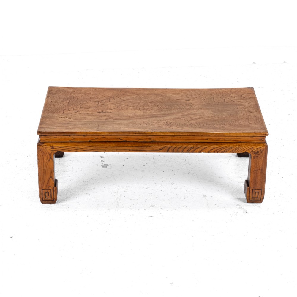 Chinese Elm Kang Table Early C20th (Low Coffee Opium Qing) View II