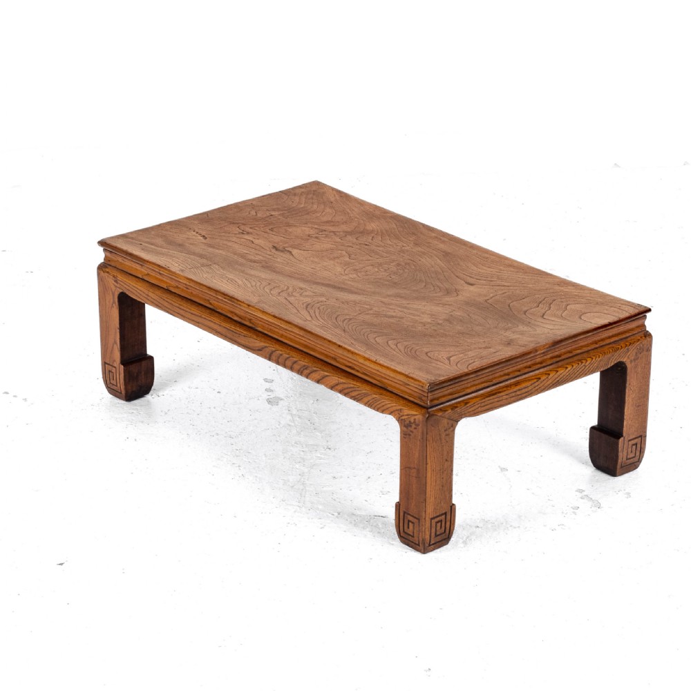 Chinese Elm Kang Table Early C20th (Low Coffee Opium Qing) View III