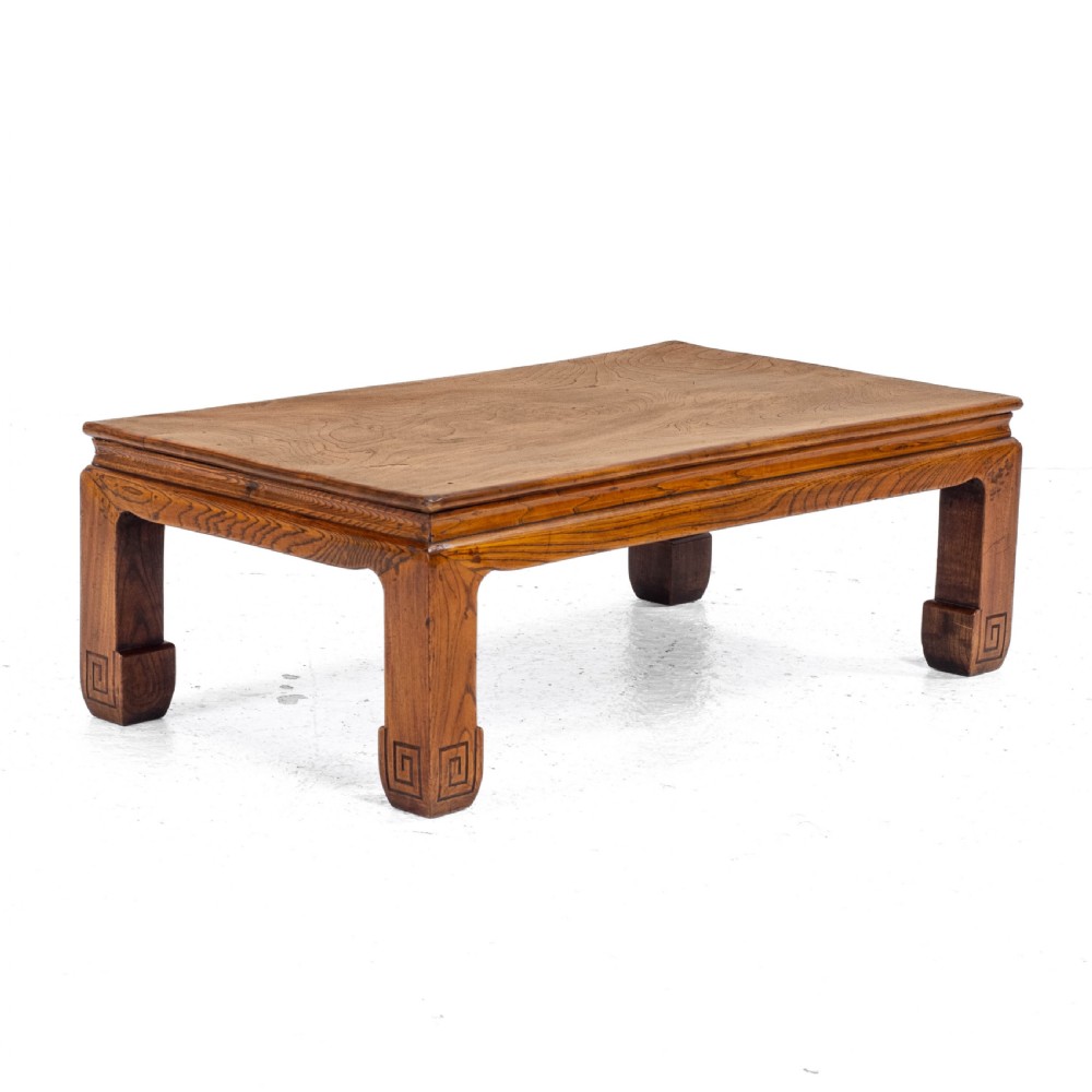 Chinese Elm Kang Table Early C20th (Low Coffee Opium Qing) View IV
