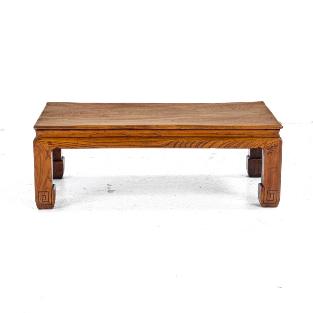 Chinese Elm Kang Table Early C20th (Low Coffee Opium Qing) View V