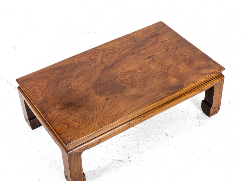 Chinese Elm Kang Table Early C20th (Low Coffee Opium Qing) View XI