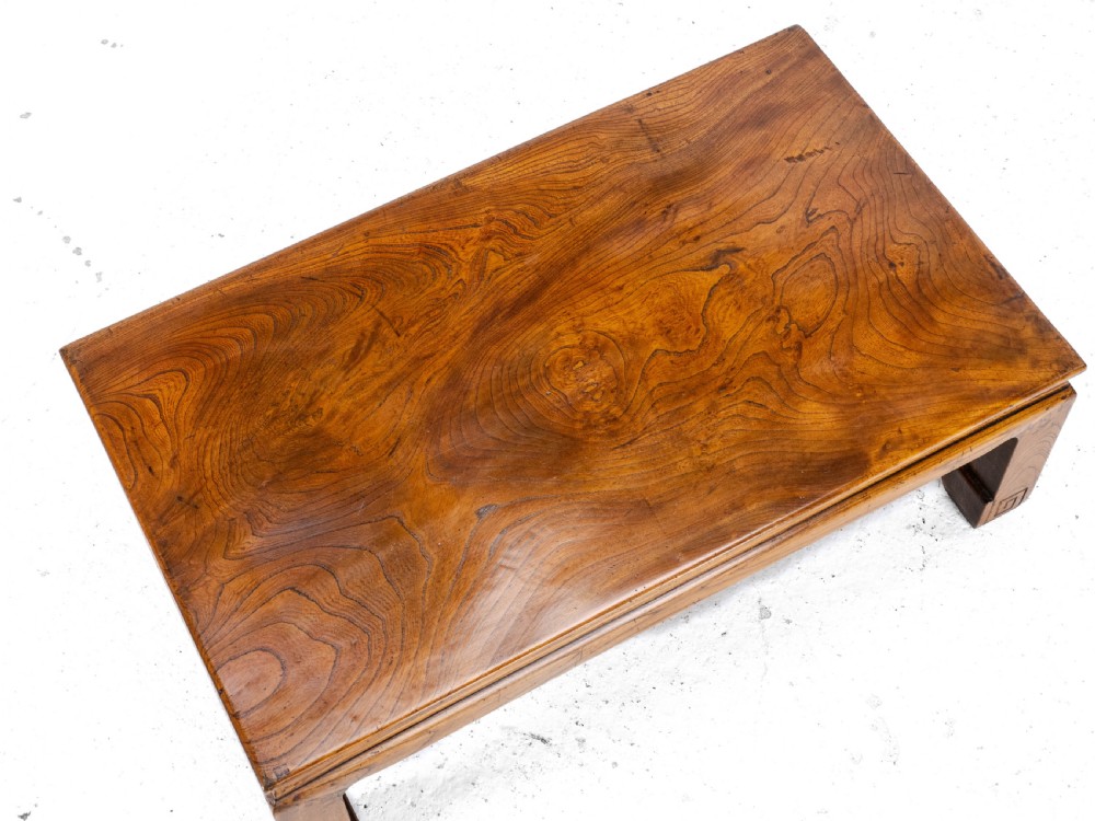 Chinese Elm Kang Table Early C20th (Low Coffee Opium Qing) View XII