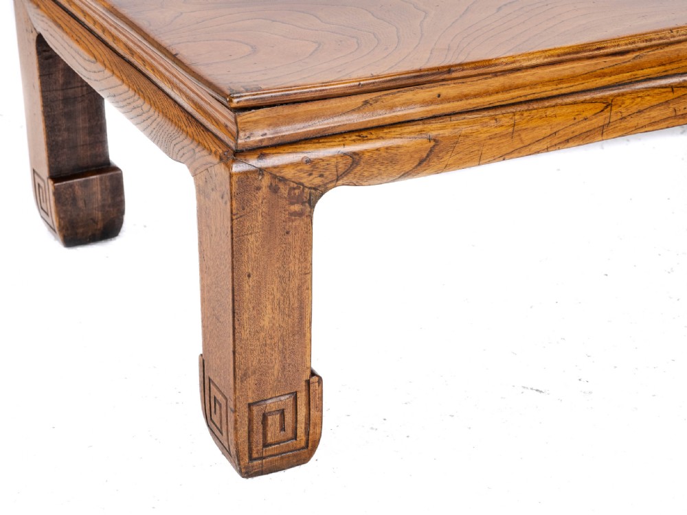 Chinese Elm Kang Table Early C20th (Low Coffee Opium Qing) View XIII
