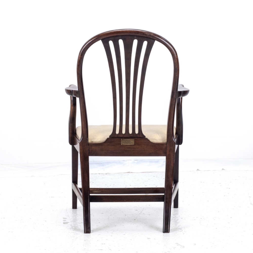 Hepplewhite Mahogany Carver Armchair C1918 (George V Georgian Style) View VII