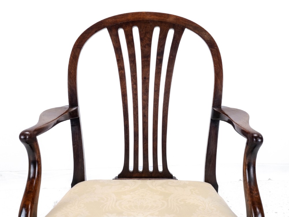 Hepplewhite Mahogany Carver Armchair C1918 (George V Georgian Style) View VIII