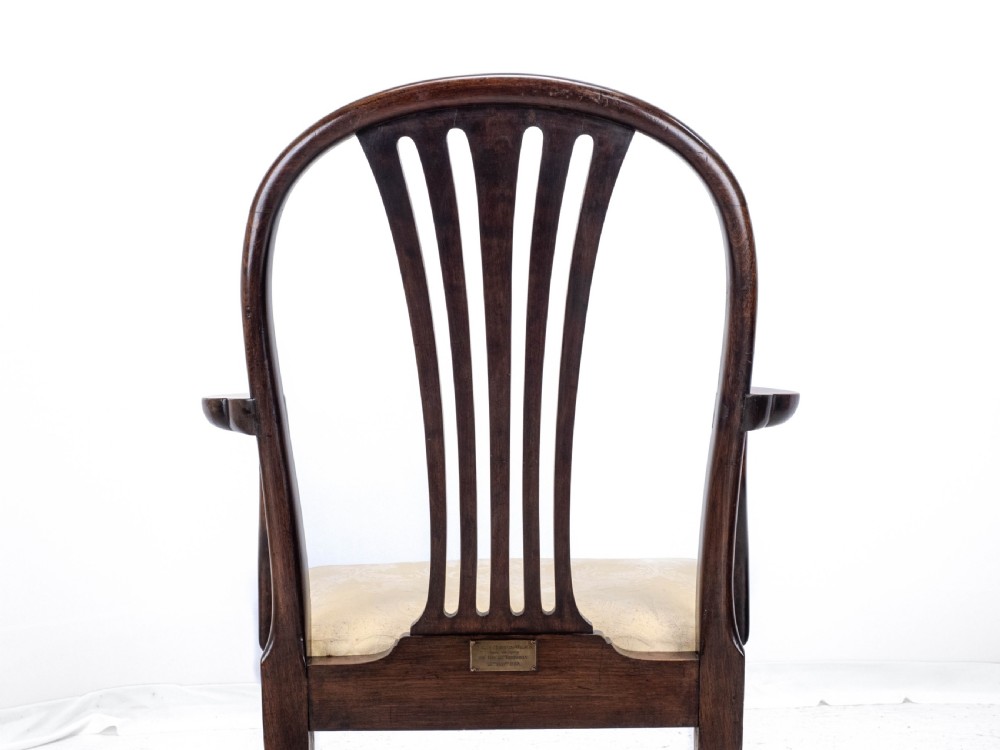 Hepplewhite Mahogany Carver Armchair C1918 (George V Georgian Style) View XI